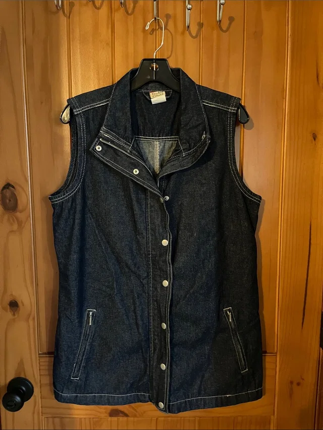 Tudor Denim Snap-Front Vest - Dark Blue Size M in blue Denim from Poshmark
