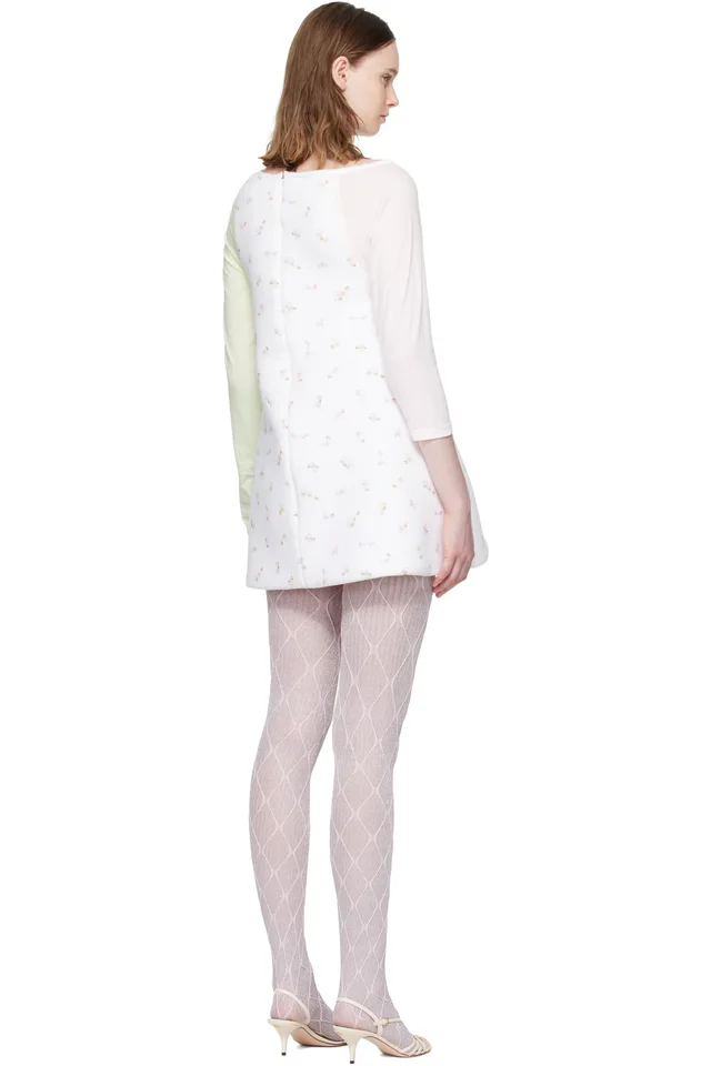 Ans Dotsloevner White Formed Minidress, photo 3 of 4 from SSENSE