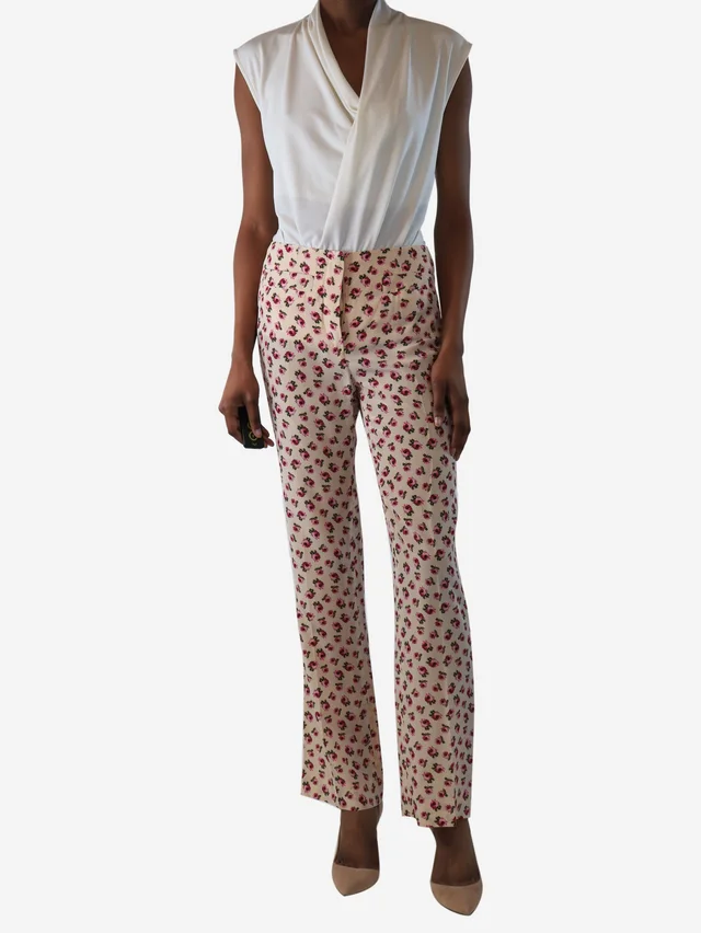 Acne Studios Pink marble-print elasticated trousers - size XXS in Pink from Sign of the Times, photo 2 of 2