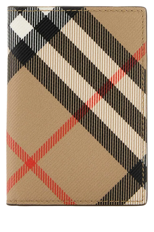Burberry Bateman Card Case — Beige Polyurethane Polyester Cotton Wallet in Beige Canvas from HEWI