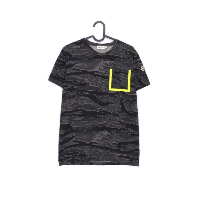 Moncler Military Khaki Green Pocket Logo Slim Fit T-Shirt in Grey, Men's (Size Large) in gray from Grailed