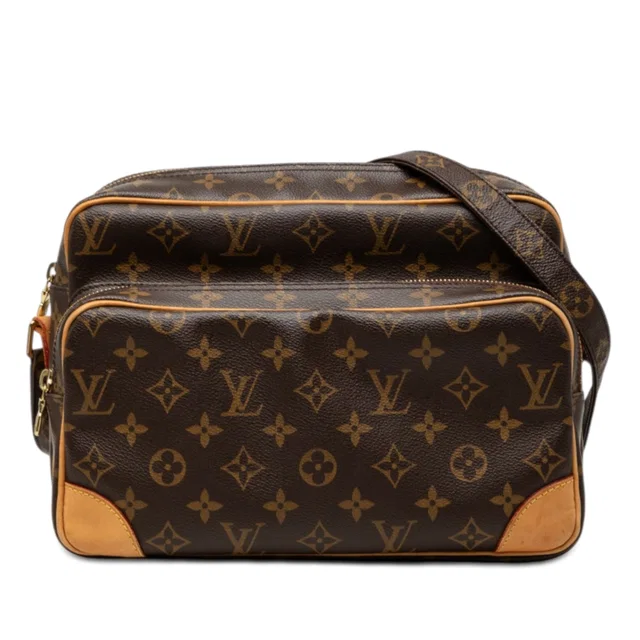 Brown Louis Vuitton Monogram Nil Crossbody in Brown Coated canvas from Designer Revival