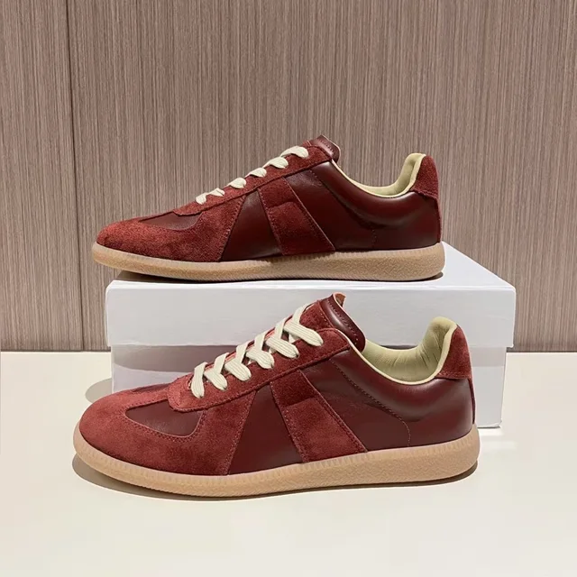 Maison Margiela Leather & Suedecasual Sneakers in red Leather from Poshmark