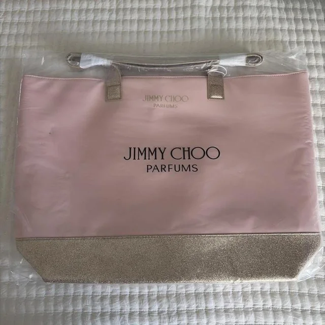 Jimmy Choo Women's Tote bags - Pink/Gold in pink|gold from Depop, photo 1 of 1