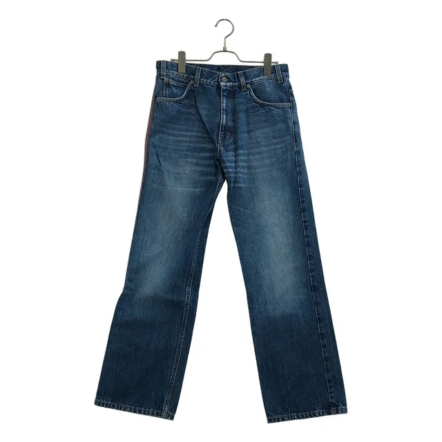 Gucci Vintage Wash Side Line Straight Denim Pants Indigo 30 in Denim from The Reluxe