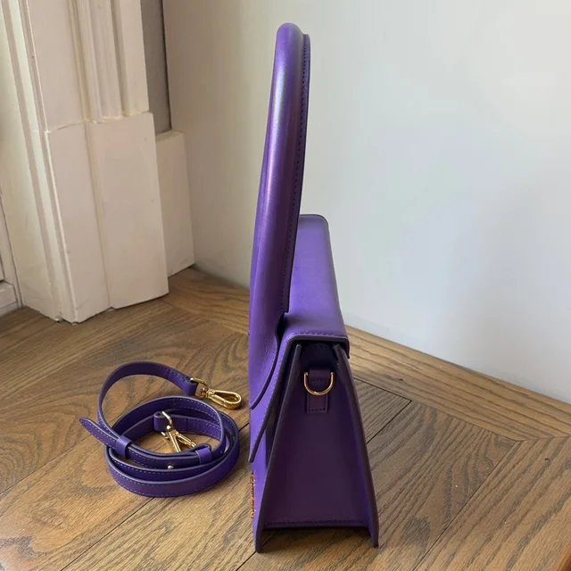 Jacquemus Le Grande Chiquito Purple Leather Top-Handle Bag in purple Leather from Poshmark, photo 6 of 9