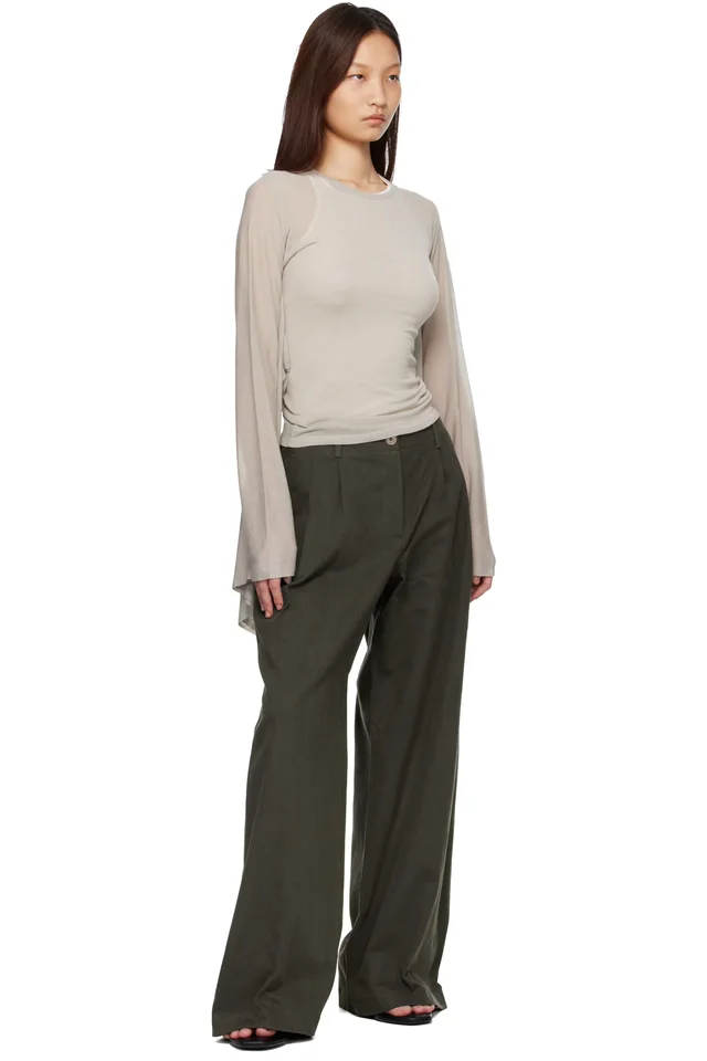 OUR LEGACY Brown Bridge Chino Trousers, photo 4 of 4 from SSENSE