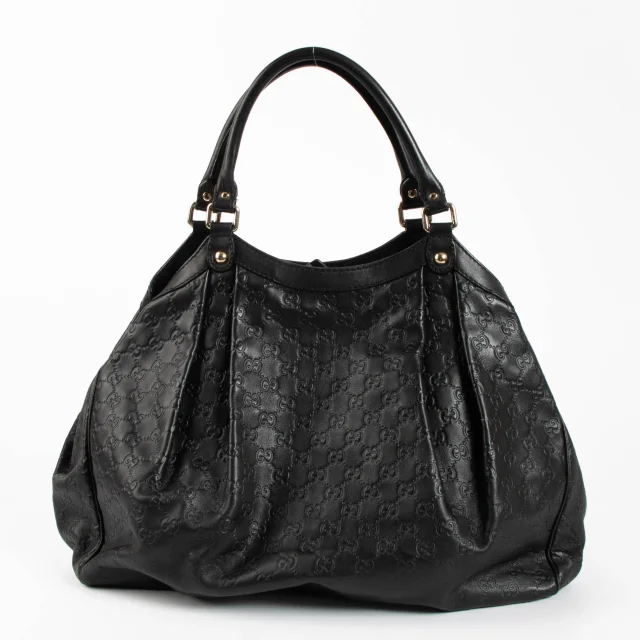 Gucci Black Guccissima Large Sukey Bag in Black Leather from Labellov, photo 4 of 6
