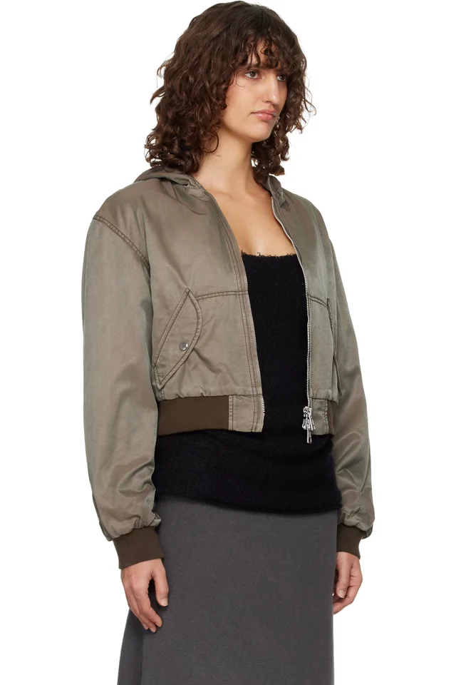OUR LEGACY Khaki Coastal Bomber Jacket, photo 2 of 4 from SSENSE