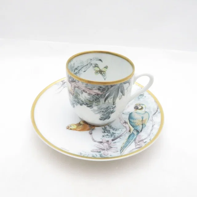 Hermès Equateur Sketch Coffee Cup & Saucer from The Reluxe