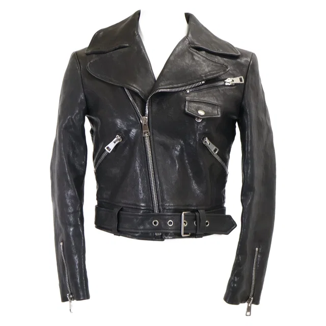 Gucci Insect Biker Jacket Lambskin Double Rider's 36 in Lambskin from The Reluxe