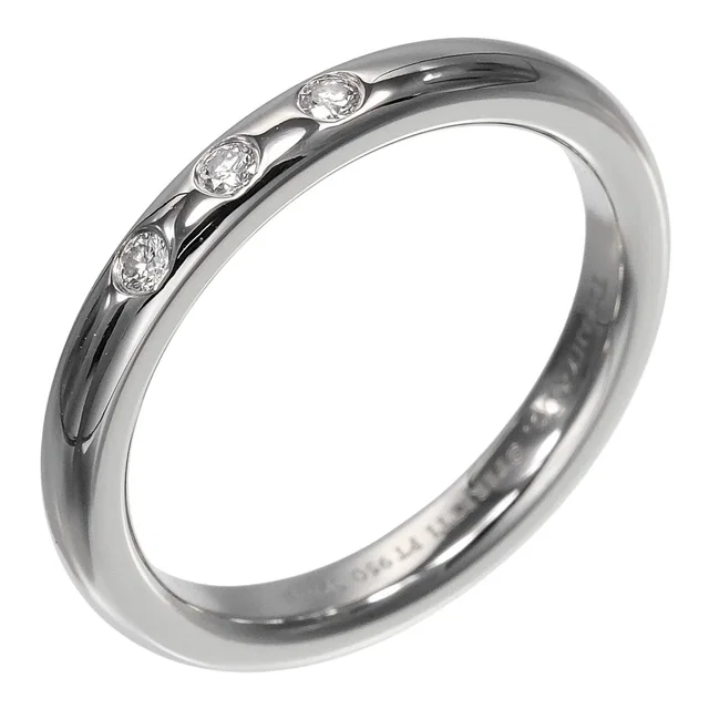 Tiffany & Co. Stacking Band Platinum Diamond Ring from The Reluxe