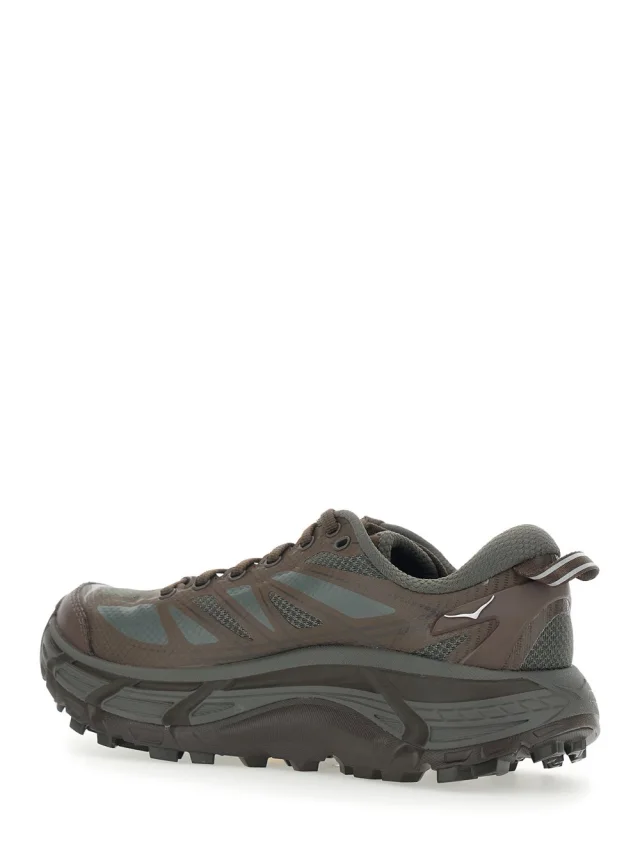 HOKA 'Mafate Speed 2' Brown Sneaker Low Top with Logo Print on the Side in Tech Fabric Unisex in Brown, photo 5 of 8 from Gaudenzi Boutique