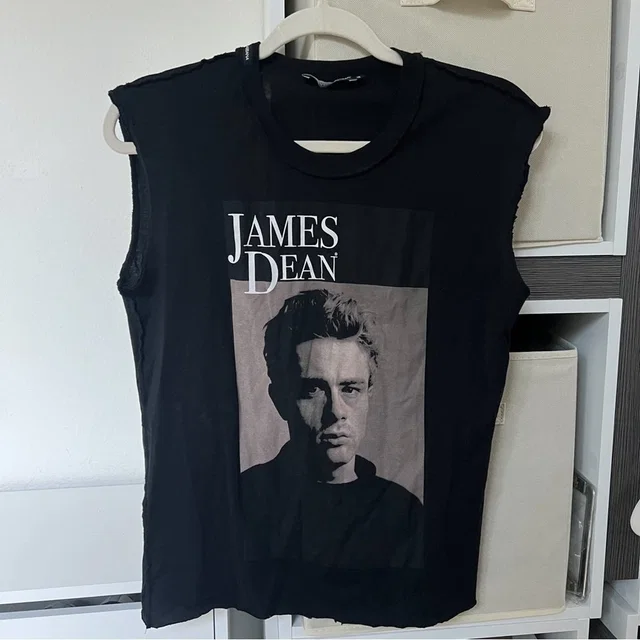 Dolce & Gabbana James Dean Cutoff Sleeveless Tank Top in black from Poshmark
