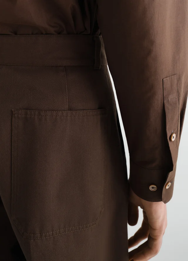 Lemaire barrel pants in polycotton twill, photo 5 of 5 from SENSER