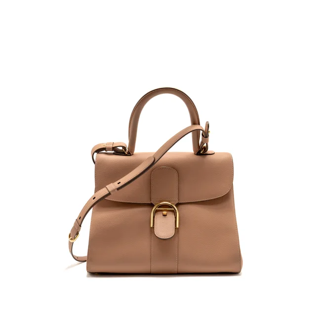 Delvaux brilliant mm calfskin dark beige GHW in Beige Calfskin from EMIER