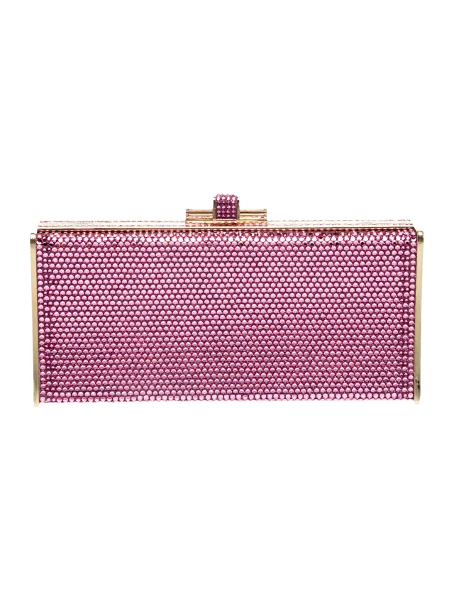 Judith Leiber Crystal Minaudière in pink Leather from The RealReal, photo 4 of 6