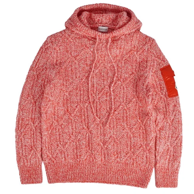 Moncler Hoodie Knit Long in Nylon from The Reluxe