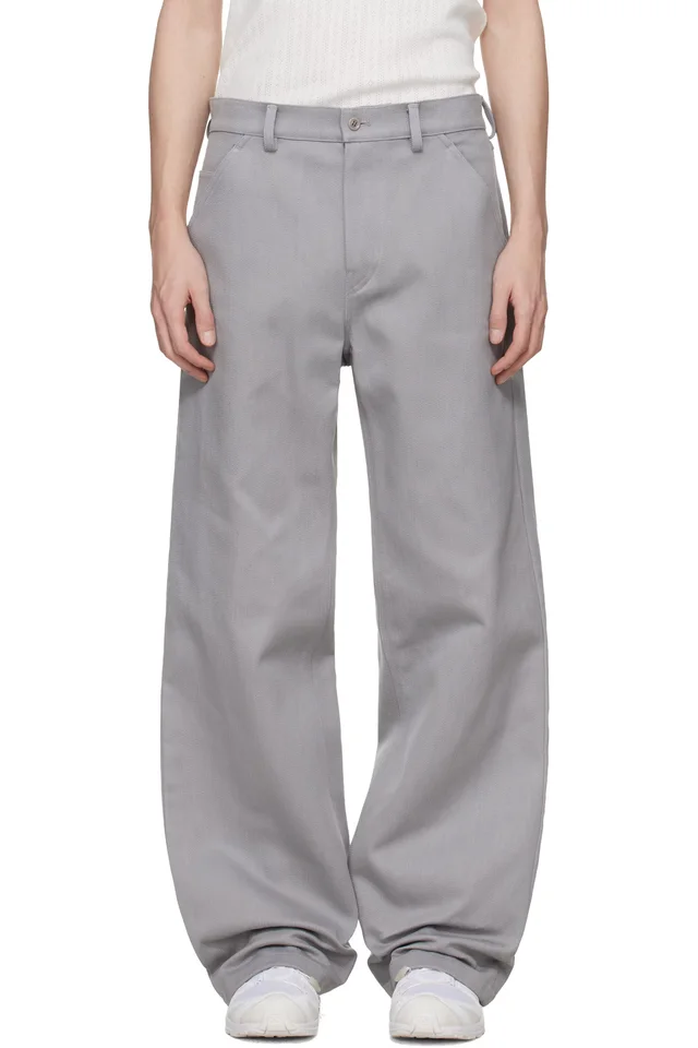 Rier Gray Antique Gabardine Trousers, image 1 of 1 from SSENSE