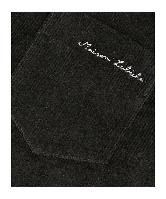 Maison Labiche corduroy embroidered-logo shirt, photo 4 of 5 from SENSER