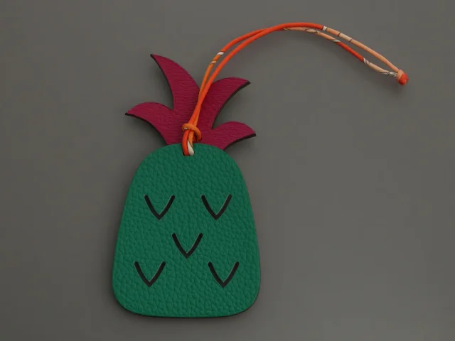 Hermès Pineapple Petit H Bag Charm in Togo leather from Ann's Fabulous Finds, photo 3 of 5