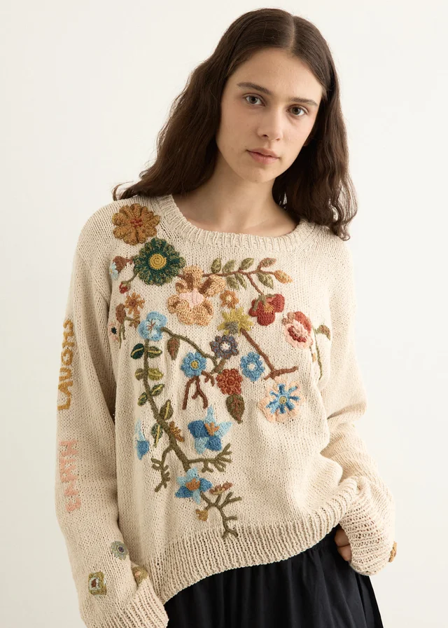 Story MFG Hand Crochet Piper Knit in Beige from Incu, photo 1 of 1