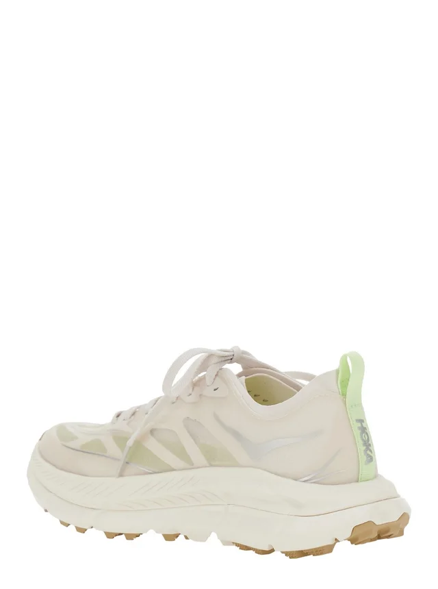 HOKA Sneaker 'Mafate Speed 4 Lite' Low Top with Mesh Inserts in Tech Fabric White Unisex in White, photo 4 of 5 from Gaudenzi Boutique