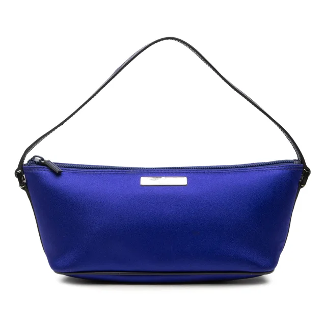 Blue Gucci Satin Boat Shoulder Bag in Blue Satin from Designer Revival, photo 1 of 1