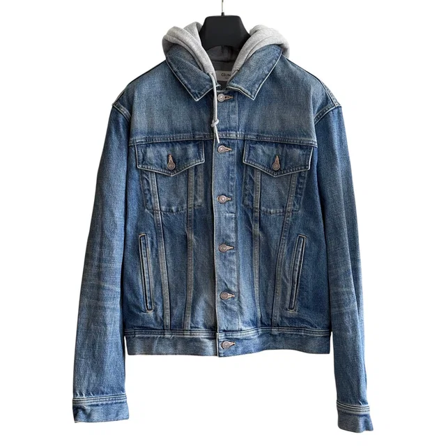 Celine Blue Denim Jacket - Size L in Blue Denim from Luxury Promise