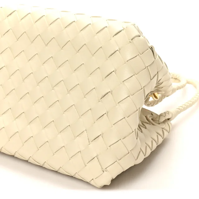 Bottega Veneta Nappa Intrecciato Small Parachute Shoulder Bag Sea Salt in Nappa leather from FASHIONPHILE, photo 8 of 8