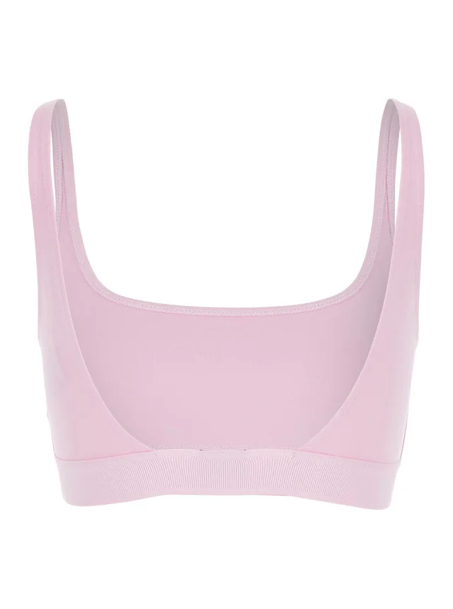 TOM FORD Pink Top Bralette with Wide Neckline and logo lettering on the Front in Modal Stretch Women in Pink 92% Modal 8% Elastane, photo 4 of 6 from Gaudenzi Boutique