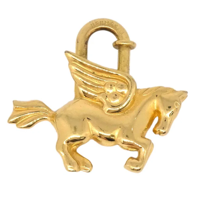 Hermès 1993 Le Cheval Pegasus Cadena Gold Small Good in Gold from AMORE Vintage Tokyo