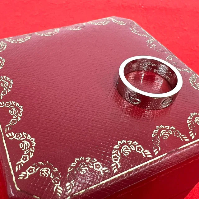 Cartier Love Ring 18k White Gold 750 51 Silver in White from The Reluxe