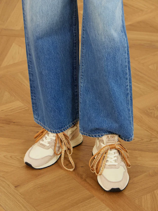 AUTRY Reelwind leather-trimmed suede and shell sneakers in White, photo 2 of 2 from NET-A-PORTER (Canada)