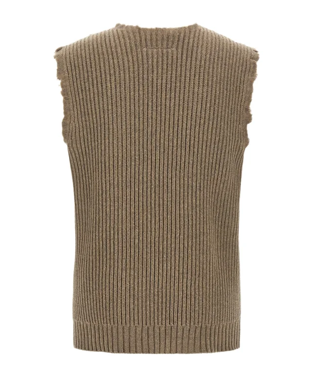 Mm6 Maison Margiela Numeric Signature Knitted Vest, photo 2 of 4 from SENSER