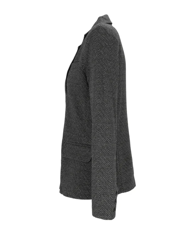 Emporio Armani Herringbone Jacquard Single-Breasted Blazer, photo 2 of 4 from SENSER