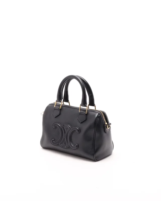 Celine Small Triomphe Cuir Boston Bag in Calfskin from A Retro Tale, photo 2 of 8