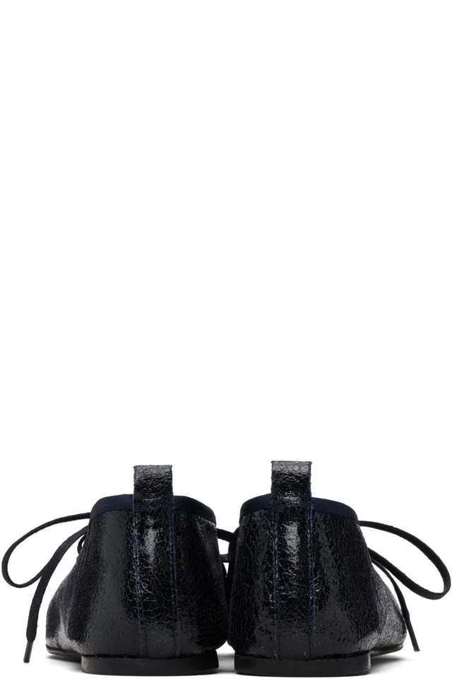 Paloma Wool Navy Pina Ballerina Flats, photo 2 of 5 from SSENSE