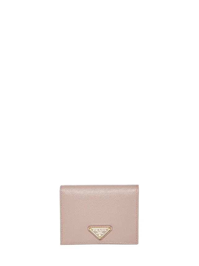 Prada Saffiano Leather Wallet — Pink Calf in Pink Saffiano leather from HEWI