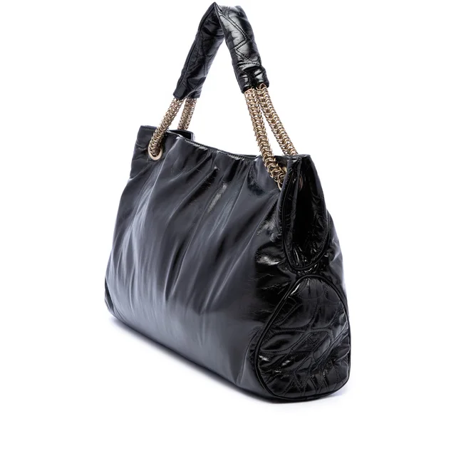 Black Chanel Crinkled Patent Rodeo Drive Tote in Black Patent leather from Designer Revival, photo 2 of 2