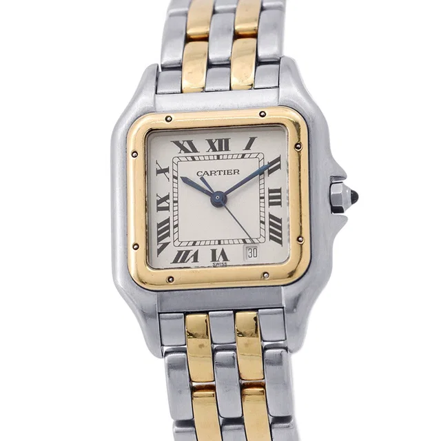 Cartier PANTHERE MM H36.3mm×W26.5mm Stainless Steel K18YG Ivory Dial830832 in White from GALLERY RARE