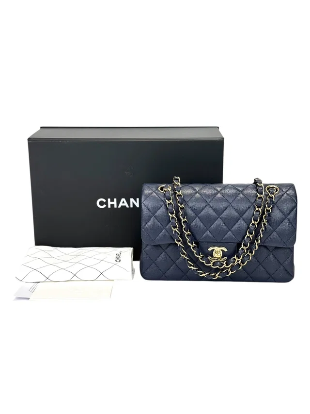 Hermès Chanel Classic Flap Smal Blue Bag in Blue from Luxury Promise