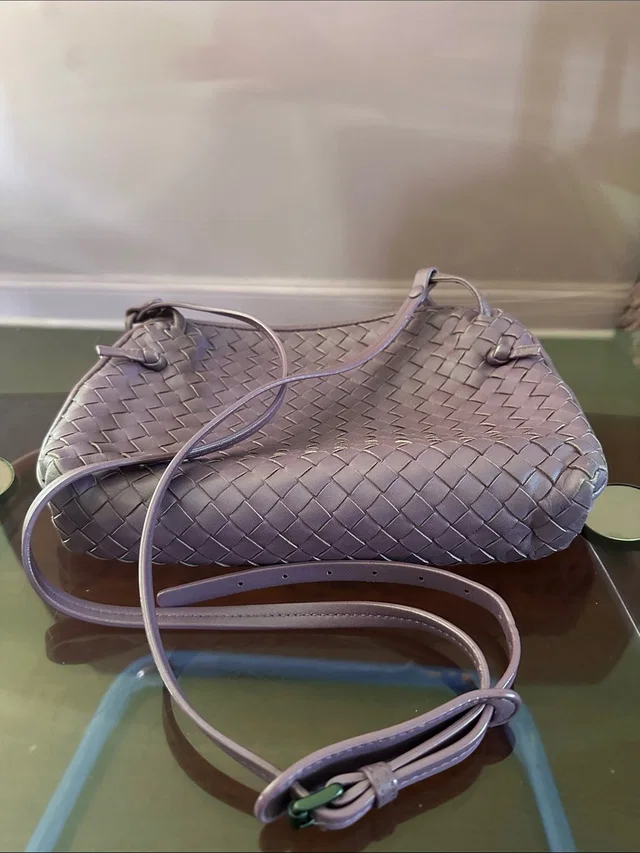 Bottega Veneta Lavender Intrecciato Shoulder Bag in purple Woven leather from Poshmark