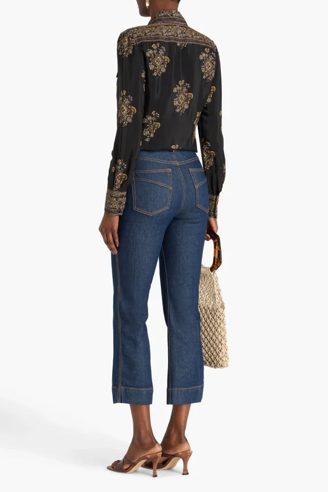 Zimmermann Belted High-Rise Kick-Flare Jeans, photo 3 of 4 from THE OUTNET