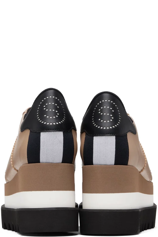 Stella McCartney Taupe Sneak-Elyse Platform Sneakers, photo 2 of 3 from SSENSE