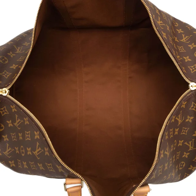 Brown Louis Vuitton Monogram Keepall Bandouliere 60 Travel Bag in Brown Coated canvas from Designer Revival, photo 2 of 2