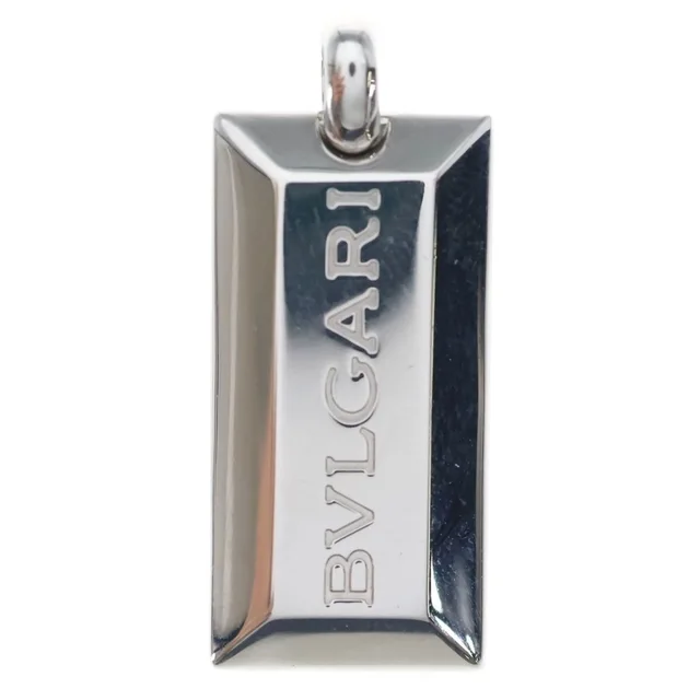 Bvlgari 18k White Gold Ingot Pendant in White from The Reluxe