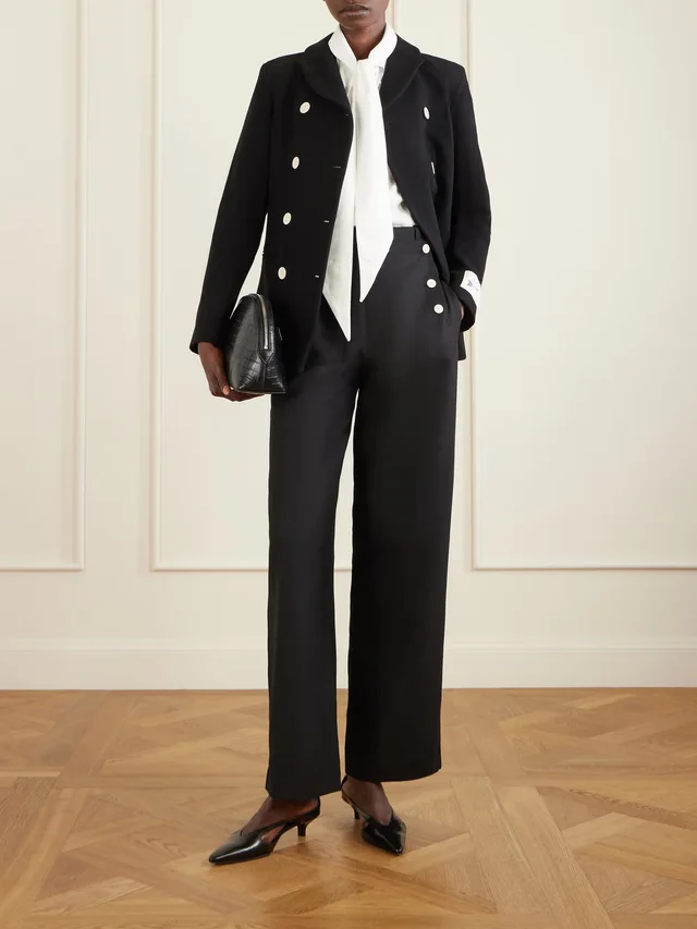 S.S.DALEY Marianne double-breasted wool-blend jacket in Black, photo 2 of 2 from NET-A-PORTER (Canada)