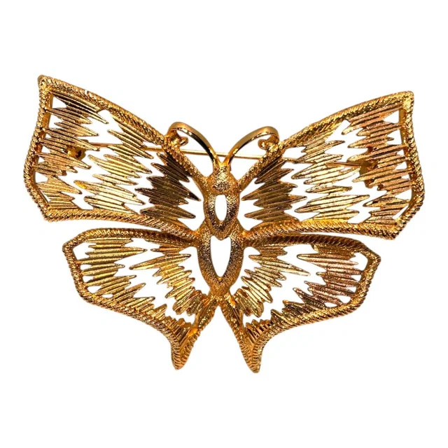 Dior Butterfly Motif Brooch Metal from The Reluxe
