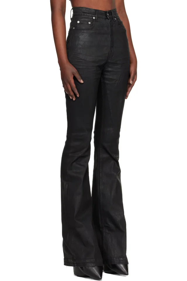 Rick Owens DRKSHDW Black Temple Bolan Bootcut Jeans, photo 2 of 4 from SSENSE